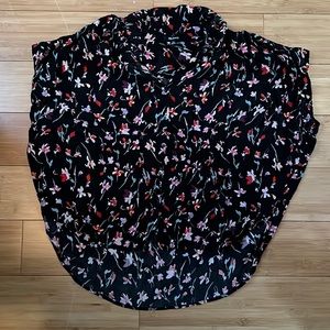 Madewell Central Drapey Floral Shirt Button Down in Drifting Flowers